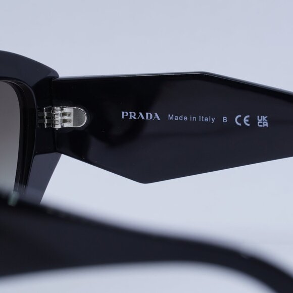 ?️ New Prada PR07YSF 1AB0A7 Sunglasses - Black Frame, Grey Gradient Lenses main image 7